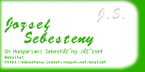 jozsef sebesteny business card